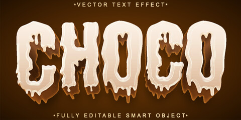 Dripping Choco Vector Fully Editable Smart Object Text Effect