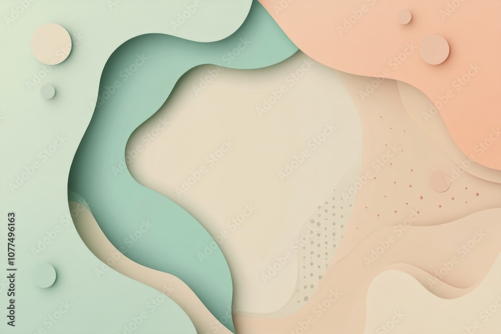 Fototapete curved forms and gentle colors merge harmoniously, creating an inviting space for artistic inspirati