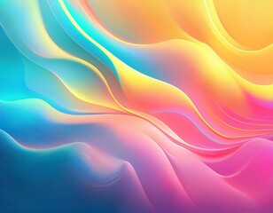 Obraz premium abstract pastel neon banner background blending yellow to pink to blue hues for modern and colorful design