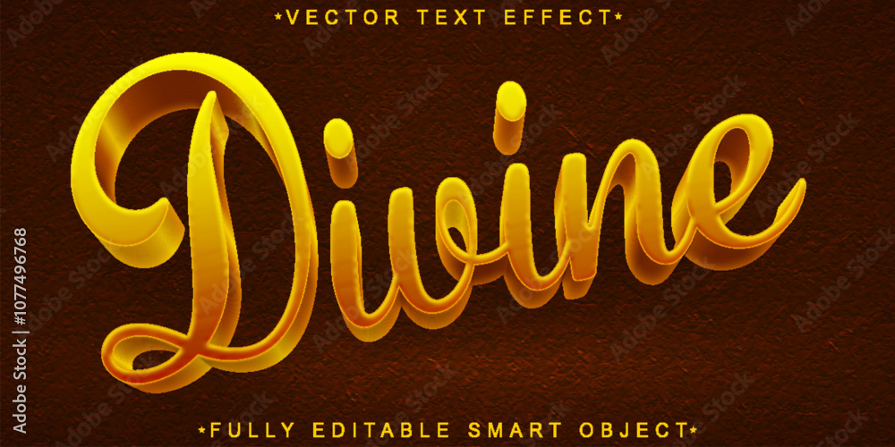 Poster Divine Vector Fully Editable Smart Object Text Effect