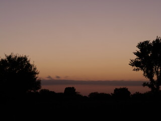 Countryside in Rural Kansas Just After Sunset