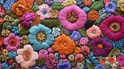 Colorful Floral Embroidery