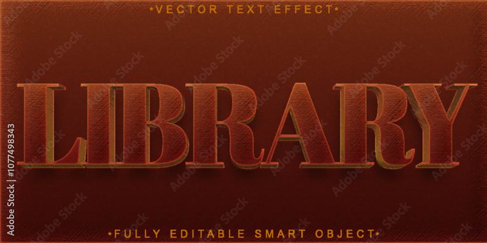 Poster library vector fully editable smart object text effect