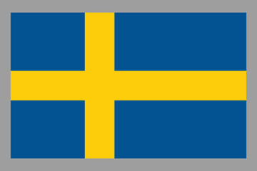 Sweden flag, The flag of Sweden, Flag of Sweden national country symbol illustration Vector, Rectangle Sweden flag illustration, Flat vector illustration

