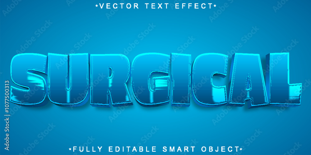 Poster surgical operation vector fully editable smart object text effect