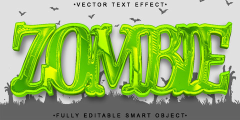Green Zombie Vector Fully Editable Smart Object Text Effect