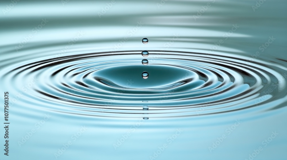 Canvas Prints water drops creating ripples in a still pond.