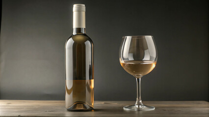 Wine bottle mockup glass drink black