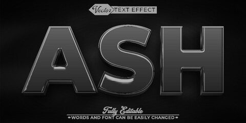 Black Ash Vector Editable Text Effect Template