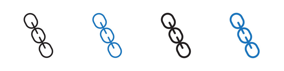 Chain icon Vector set outline