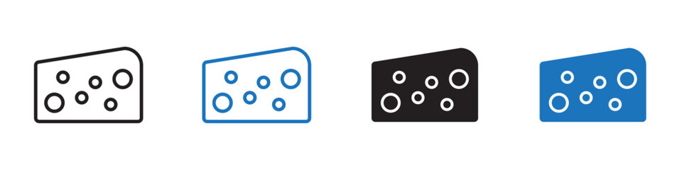 Cheese icon Vector set outline