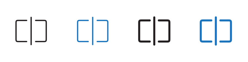 Contrast icon Vector set outline