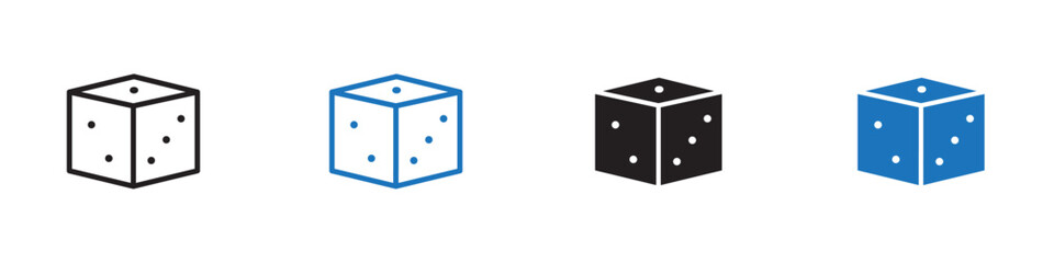 Dice icon Vector set outline