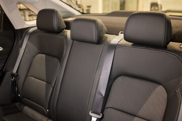 Car back seat with headrest and arm rest, a comfortable automotive fixture