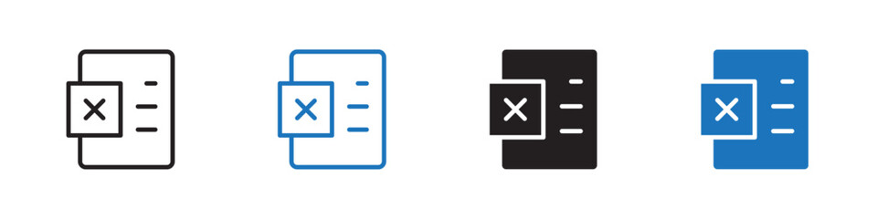 Excel icon Vector set outline