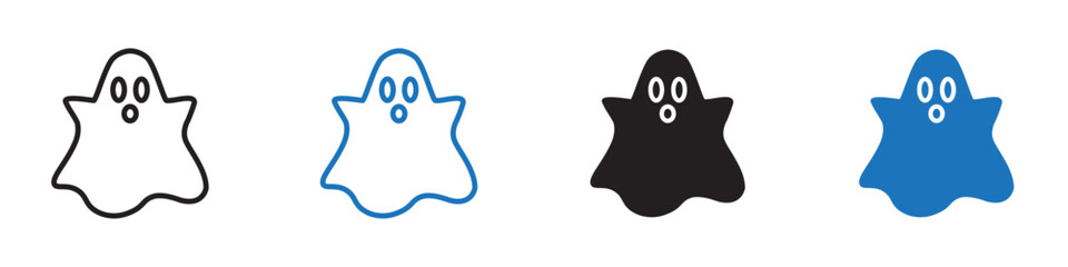 Ghost icon Vector set outline