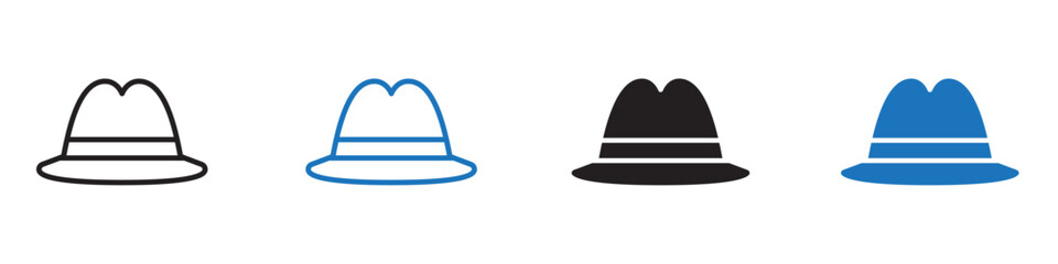 Hat icon Vector set outline