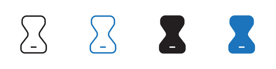 Hourglass icon Vector set outline