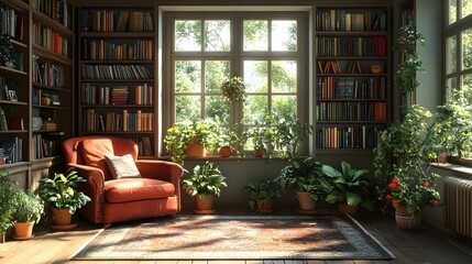 Cozy Reading Nook with Natural Light