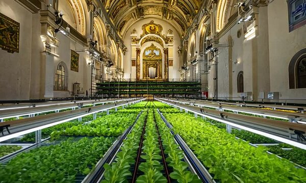 Vertical Farming in a Church