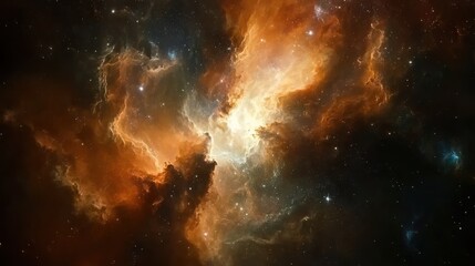 Fototapeta premium Nebula and Galaxies in Space with an Abstract Cosmic Background