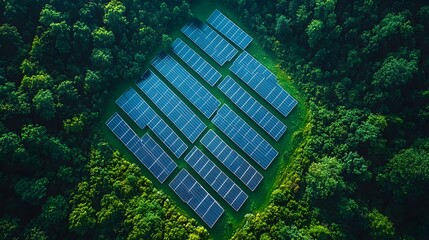 Solar Panels in a Forest
