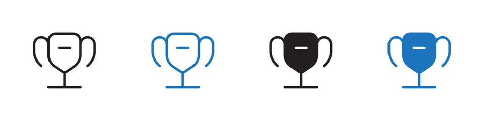 Trophy icon Vector set outline