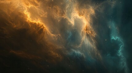 Fototapeta premium Nebula and Galaxies in Space with an Abstract Cosmic Background