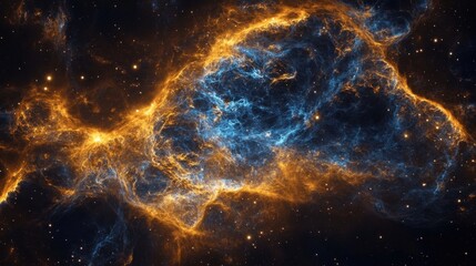 Fototapeta premium Nebula and Galaxies in Space with an Abstract Cosmic Background