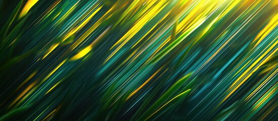 Obraz premium Abstract green and yellow diagonal lines background.