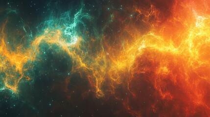 Fototapeta premium Nebula and galaxies in space. Abstract cosmos background