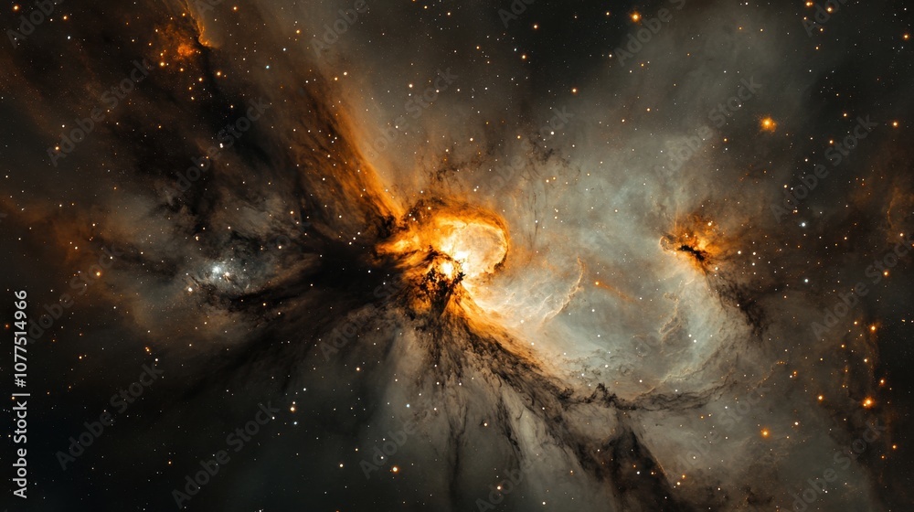 Wall mural nebula and galaxies in space. abstract cosmos background