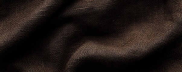 Naklejka premium Elegant brown fabric flowing in gentle waves: luxurious textile background