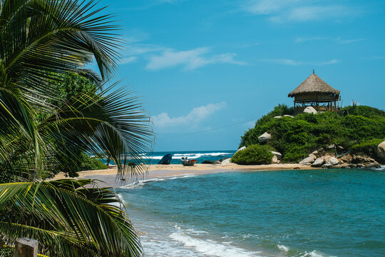 Beach landscape at sea in a sunny day 