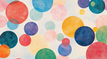 Colorful overlapping circles creating an abstract pattern