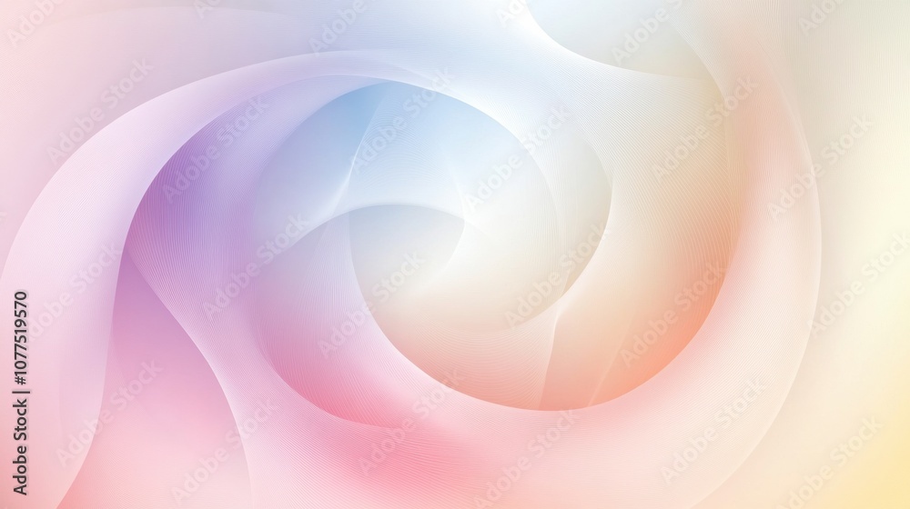 Aufkleber soft pastel colors blend seamlessly, forming abstract shapes that inspire a sense of calm and minima
