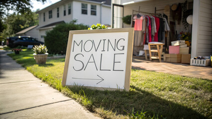 Moving Sale Sign Mockup 
