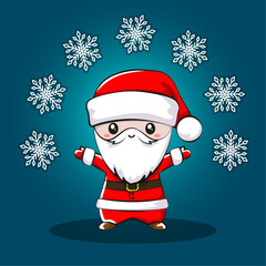Santa vector Christmas decor vector festive graphic