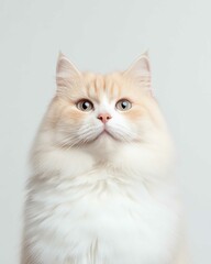High-Resolution Realistic Portrait of a Persian Cat with Detailed Fur and Expressive Eyes

