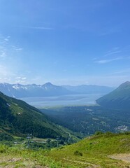 Panoramic views of Alaskan mountain range