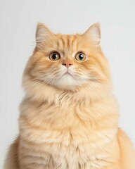 Obraz premium High-Resolution Realistic Portrait of a Persian Cat with Detailed Fur and Expressive Eyes
