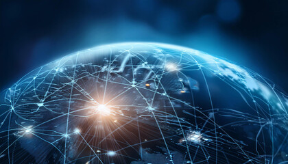 Close-Up of International Relations and Global Connectivity