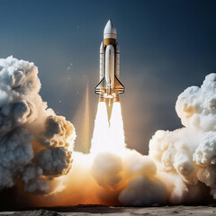 Close-Up of a Rocket Launch and Liftoff Sequence