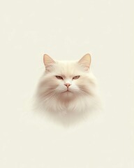 High-Resolution Realistic Portrait of a Persian Cat with Detailed Fur and Expressive Eyes

