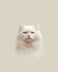 Fototapeta premium High-Resolution Realistic Portrait of a Persian Cat with Detailed Fur and Expressive Eyes