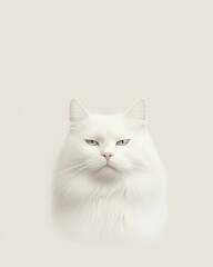 Obraz premium High-Resolution Realistic Portrait of a Persian Cat with Detailed Fur and Expressive Eyes