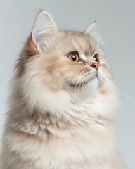 Fototapeta premium High-Resolution Realistic Portrait of a Persian Cat with Detailed Fur and Expressive Eyes