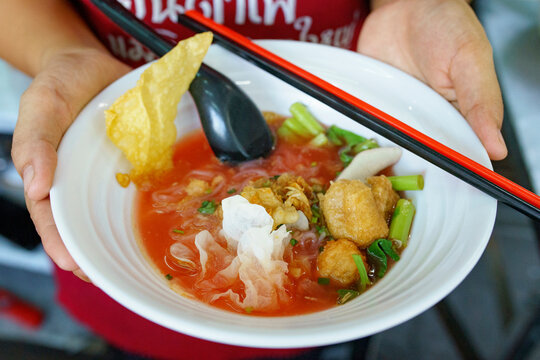 Yen Ta Fo (Thai Pink Noodle Soup)