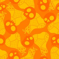 Halloween fruit seamless pears pattern for wrapping paper and fabrics