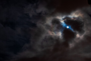 Moon and clouds